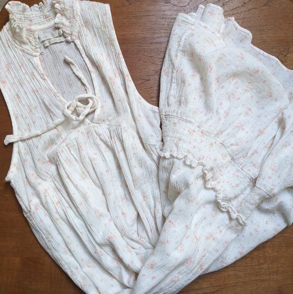 Urban Outfitters Empire Waist Floral Cotton Prairie Dress Size S
